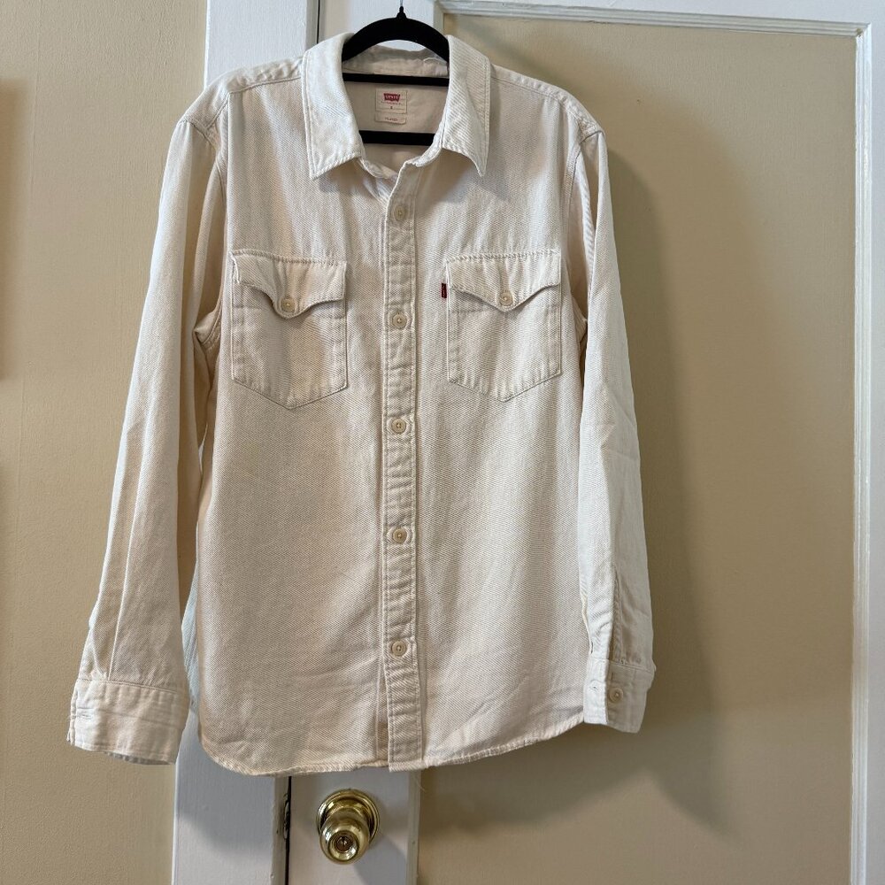 Levi's Cream Button Down Shirt for Women